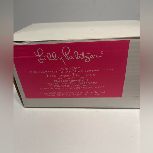 Lilly Pulitzer Insulated Can Tumbler High Tide Navy In Turtle Amazement NIB - Picture 3 of 5